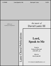 Lord, Speak to Me SATB choral sheet music cover